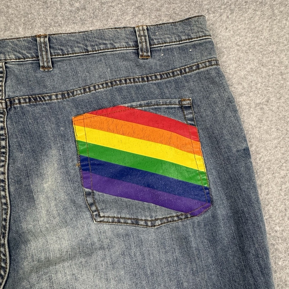 True Nation DXL Wild Pride Jeans Mens 50x30 (48x31) Tapered Distressed‎ Denim